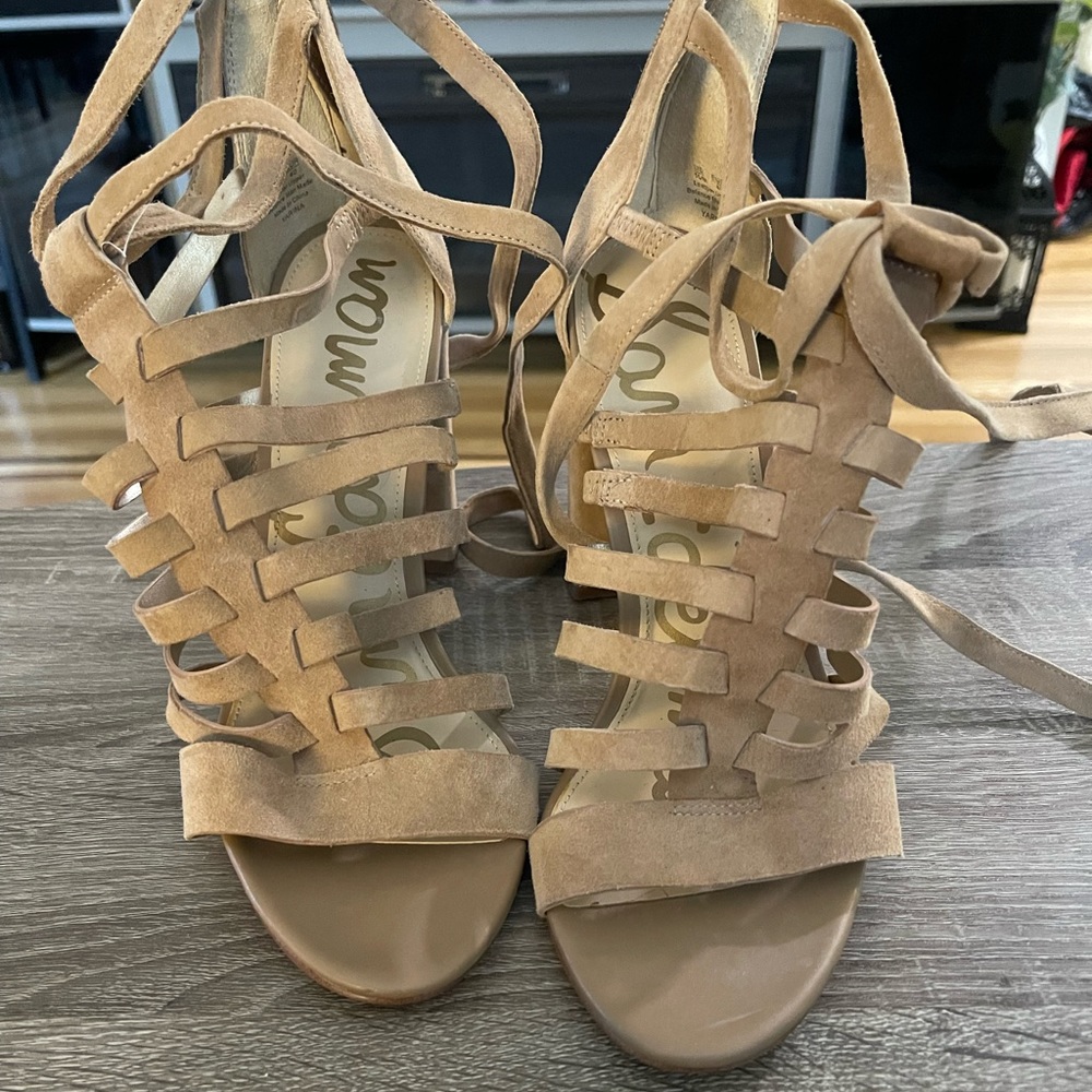 Sam Edelman cage heels. Beige size 10 never worn